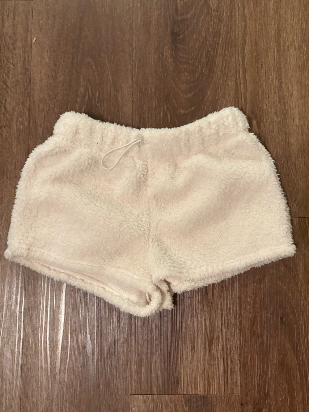 No Boundaries Cream Plush Sherpa Shorts